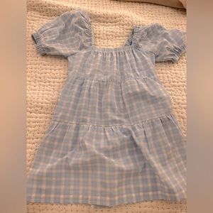 Blue and white checkered Tuckernuck Dress size small